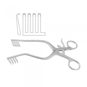 Anderson-Adson Self Retaining Retractor 4 x 4 Sharp Prongs Stainless Steel, 20 cm - 8"